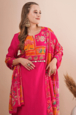 Shripali Pink Ethnic Motifs Bead and Stones Suit with Dupatta - Image 7