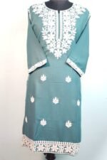 Shripali Heavy Embroidered Green Kurta with Afghani Pant - Image 7