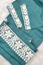 Shripali Heavy Embroidered Green Kurta with Afghani Pant - Image 5