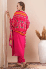 Shripali Pink Ethnic Motifs Bead and Stones Suit with Dupatta - Image 5