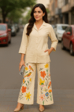 Shripali Pure Khadi Cotton Co Ord Set with Digital Print Bottom - Image 6