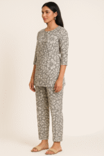 Shripali Grey Rayon Floral Printed Co Ord Set - Image 5