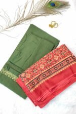 Shripali Pure Cotton Azrakh Print Gamthi Suit with Dupatta - Image 6