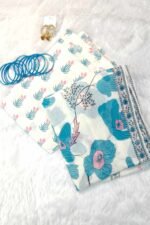 Shripali A-Line Pure Cotton with Floral Print Kurta Pant Set with Dupatta - Image 5