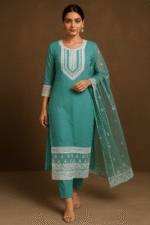 Shripali Heavy Organza  with Full Lace Work Kurta Pant Set with Dupatta - Image 5