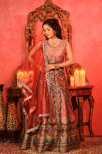 Shripali Rose Mirage Lehenga Set With Mirror Emblished Work