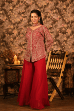 Shripali Designer Royal Empress Sharara With Heavy Mirror And Zari Work
