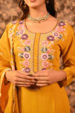 Shripali Haldi Glam Designer Embroidered Suit - Image 2