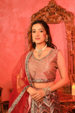 Shripali Rose Mirage Lehenga Set With Mirror Emblished Work - Image 2