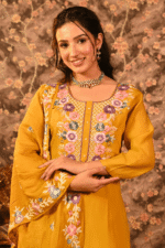 Shripali Haldi Glam Designer Embroidered Suit - Image 3
