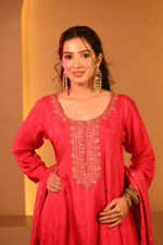 Shripali Rose Radiance Embroidered 3 Pc Suit - Image 3