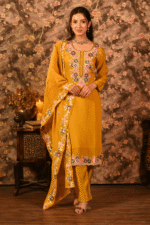 Shripali Haldi Glam Designer Embroidered Suit - Image 4